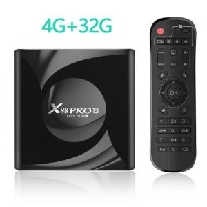8K TV Box Android 4G+32GB Android 13.0 Lecteur Multim&eacute;dia Dual 2.4G&5G bande Support Netflix Youtube Set Top Box Media Player