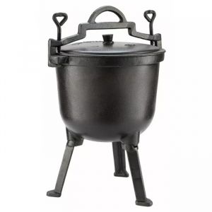 Chaudron en Fonte - KINGHOFF - KH-2233 - 10L - Pieds Amovibles - Décoration Jardin