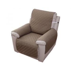 Housse de Fauteuil Relax Matelass&eacute; Inclinable Couvre Fauteuil Relax 1 Place Housses de Protege Fauteuil InclinableKaki