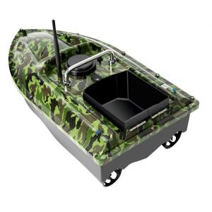 Bateau T&eacute;l&eacute;command&eacute; Amorceur Peche Carpe dApp&acirc;t sans Fil P&ecirc;che Bateau dAmorce 500M Grand Capacit&eacute; 1.5 KG Camouflage