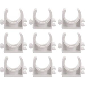 Collier de serrage pour tuyau PVC support en U pour tuyau PER plastique alimentation portable blanc 25 mm 100 pièces