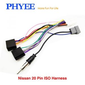 Nissan Adaptateur De Faisceau De Câbles Iso Unité Principale Audio Connecteur À 20 Broches Câble Dantenne