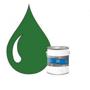 POK FER : Peinture glycéro Fer Antirouille métaux 1L - RAL 6001 Vert émeraude