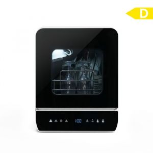 Mini Lave-Vaisselle Pose Libre avec 4 Couverts 6+2 Programmes Réservoir deau 5 L Écran LED Noir