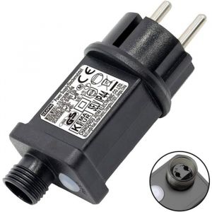 Clignoteur pour Guirlande lumineuse 31V 6W Prise Clignotante 9 Modes Avec Fonction Minuterie &Eacute;tanche IP44 Transformateur LED pour