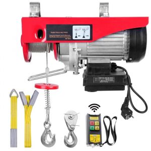 Palan Électrique-Duoku-Capacité de Levage de 800 kg-Treuil à Fil dacier 1 450 W 220 V-avec Télécommande Sans