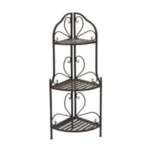 Etagère Boulangère dangle en métal marron 115 x 33 cm