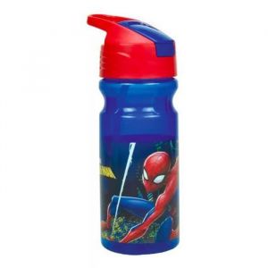 Bouteille en plastique Spiderman avec paille (500 ml) Numéro darticle : GIM55713203 Gourde enfants spider man