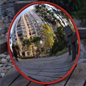 Miroir convexe 45cm miroir de rue avec 130° grand angle garage pour allée miroir de circulation pour lintérieur et lextérieur
