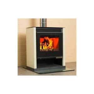 Élégant Poêle à Bois Ivoire V05 Rubin Lux Ivory - Alliance Parfaite de Puissance et dÉlégance avec 13 kW de Chaleur Rayonnante