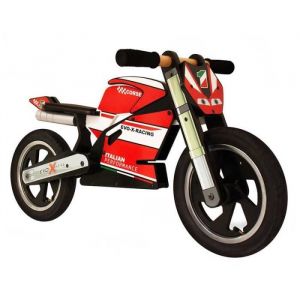 Draisienne en bois - Kiddimoto - Look Ducati Replica - Mixte - Rouge - Jusquà 30 kg