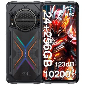 CUBOT Kingkong Power 3 Smartphone Robuste 24Go + 256Go 10200mAh 6.72 Android 14 100MP Hart-parleur 123dB Double SIM 4G NFC GPS