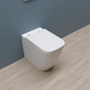 AICA WC à poser Sans Bride Rimless Avec Abattant Soft-Close 54x36x42cm