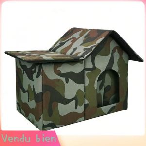 TMISHION abri ext&eacute;rieur isol&eacute; pour chat Maison ext&eacute;rieure isol&eacute;e pour chat animalerie corbeille Maison pour chat ext&eacute;rieure