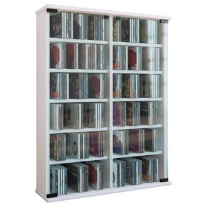 ROMA tour rangement biblioth&egrave;que CD-DVD 300 CD blanc