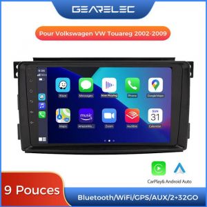 GEARELEC Autoradio 9 Pouces Android pour Mercedes Smart 2005-2010 avec carplay Andriod Auto GPS Bluetooth RDS WiFi 2+32GO