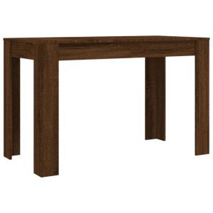 Table &agrave; manger - CLOUD - Ch&ecirc;ne marron - 120x60x76 cm - bois ding&eacute;nierie LL240932