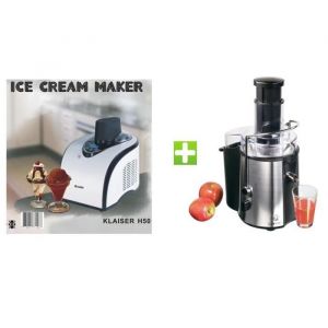 KLAISER H50 TURBINE A GLACES  AVEC LIVRE DE RECETTES ET CENTRIFUGEUSE 900W CLATRONIC AE 3150