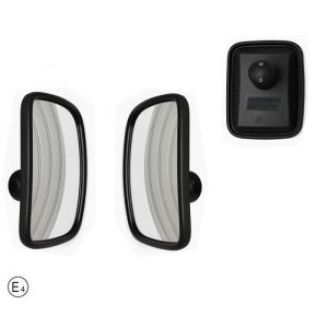 2x R&eacute;troviseur Ext&eacute;rieur Grand Angle Miroir Verre Convexe 22x17cm Bras 17mm Homologu&eacute; E4 Universel Camion Tracteur Chariot &Eacute;l&eacute;vateur