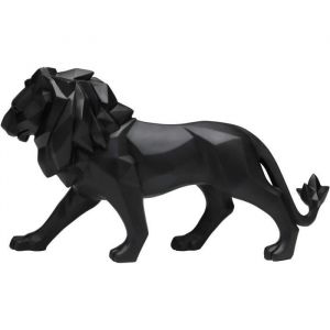 Statue - Lion - Origami - R&eacute;sine &eacute;cologique - 46cm - D&eacute;coration int&eacute;rieure moderne