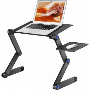 Support pour Ordinateur Portable Table de Lit Pliable Inclinable pour PC Livres et Petit Djeuner YYV