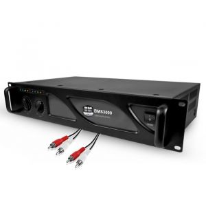 Ampli puissance PRO DJ - BM Sonic BMS-3000 - 3000W - Technologie MOSFET avec ventilation continue Câble RCA/RCA