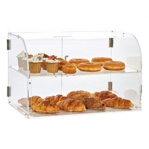 Vitrine à gâteaux - VEVOR - Présentoir à Pâtisserie Vitrine de Boulangerie en Acrylique à 2 Étagespour Pain Viennoiserie