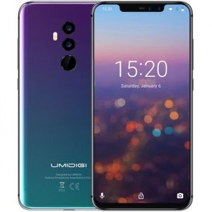 UMIDIGI Z2 Pro 6GB + 128GB 6.2 Plein écran Android 8.1 Helio P60 Objectif Quad 4G LTE NFC Charge sans fil NFC Smartphone Twilight