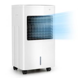 Rafraîchisseur dair - OneConcept Freeze Me - 400 m³/h - Ventilateur humidificateur dair - minuteur - télécommande - blanc