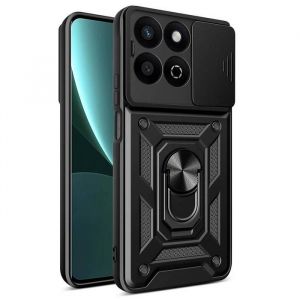 Coque pour Honor 200 Smart 5G et Honor X7c - housse etui rigide anti choc + film ecran - NOIR
