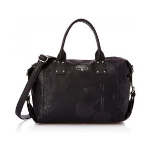 Sac bowling - LE TEMPS DES CERISES - Elegance 6 - Simili cuir grain&eacute; - Noir - 31x19x40 cm