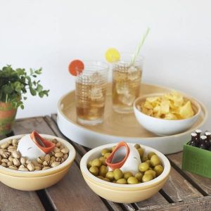 Bol Ap&eacute;ro - CADEAU MAESTRO - Oisillon - C&eacute;ramique - Jaune - Rond