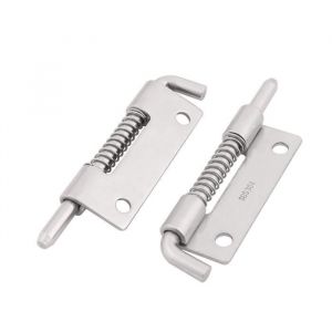 SOURCING MAP 2Pcs Loquet Ressort Targette à Ressort Verrou Porte Serrure Pour Meuble Portail Garage Inox 304 Barillet 3.3 Longueur