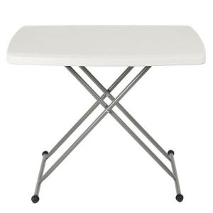 Table pliante - SUPFINE - Blanc - HDPE - 75x50x50-74cm - 20kg