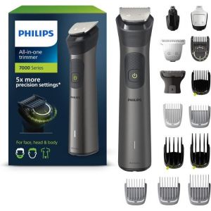 Philips Multigroom Series 7000 - Tondeuse tout-en-un équipée de 15 sabots pour le visagela tête et le corpset 26 hauteurs de co