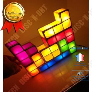 Lampe à poser - TD® - Lampe Tetris - Multicolore - Design contemporain - LED