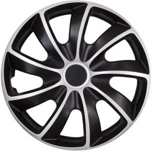 Enjoliveurs de roues QUAD BICOLOR CS 16  noir argent