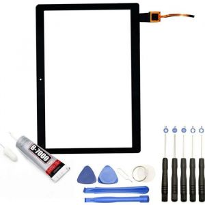 Vitre tactile compatible avec Lenovo TAB M10 TB-X505-X505F-X505X-X505L taille 10.1 noir + Kit outils + Colle B7000 Offerte