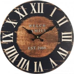Mobili Rebecca Horloge de Salon Horloge Murale Bois Industrielle 338x338x4