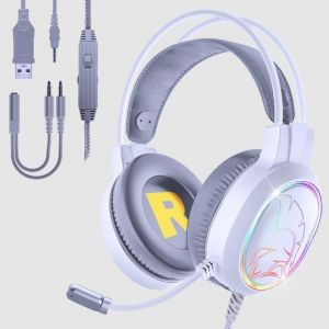 EMPIRE GAMING Icarus S17 Casque Gamer RGB - pour PS5. PS4. Xbox One/Series. PC. Mac. Smartphones. Tablettes - Télécommande - Blanc