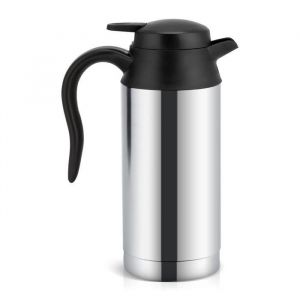 Bouilloire 12V Bouilloire pour Camping-car Chauffe-eau &agrave; Voiture Bouilloire &eacute;lectrique en Acier Inoxydable 12v 750 Ml Tasse