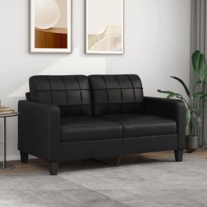 Canapé scandinave de relaxation MVS - Canapé à 2 places Noir 140 cm Similicuir238 Kg