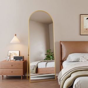 162x53 cm Miroir sur Pied LUMINARIX Miroir Mural Miroir en pied avec cadre en alliage daluminiumpour Vestiaire et Chambre
