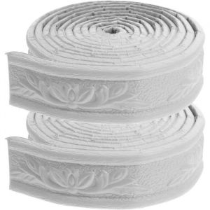 2pcs Bordure De Papier Peint Bordure De Papier Peint Motif Floral Garniture Murale 3D Bordure De Plinthe Pour Plinthes Bande Dangle