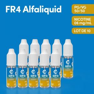 E-LIQUIDE FR4 ALFALIQUID 6mg  nicotine - PG/VG 50/50 PACK 10