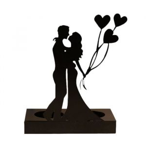 Tbest cadeaux de mariage pour Couple Bougeoir en fer romantique pour Couple Statue de bougie cadeaux pour Couple deco pack