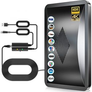Antenne Tv Int&eacute;rieur Puissante Tnt Hd600Km Gamme Antenne Int&eacute;rieure Hdtv Amplificateur Intellectuel SignalConvient Aux 1080P 4K