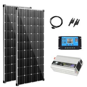 Kit de panneaux solaires pour camping-cars et maisons haute efficacit&eacute; cadre en aluminium durable Variante : 300W 220V 1000W