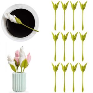 Lot de 12 PCS Porte Serviette de Table Fleur Art Cr&eacute;atif Service de Table D&eacute;coration F&ecirc;te Anniversaire Mariage Porte-serviettes