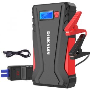 Booster Portable DINKALEN 1500A 12800mAh D&eacute;marrage Urgence Auto Chargeur USB et Torche LED 3 Modes Pratique BOOSTER DE BATTERIE
